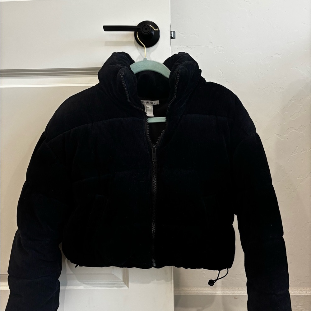 Suede puffer jacket